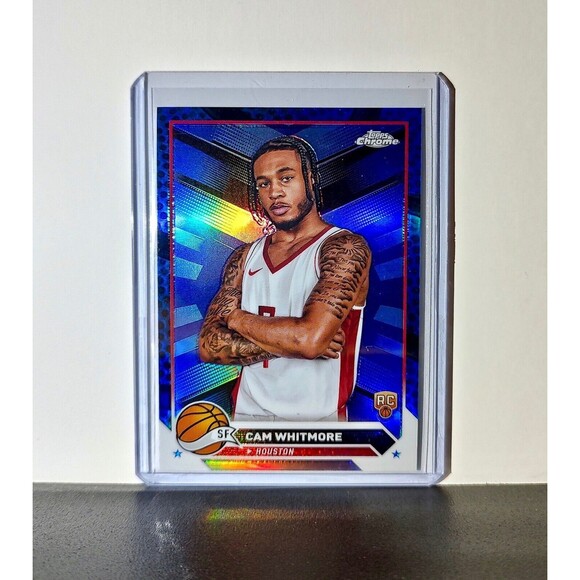 Cam Whitmore 2023-24 Topps Chrome NBA #133 Blue Refractor Rookie Card Rockets - Picture 1 of 2